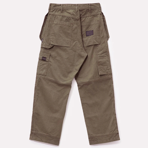 Wholesale Men's Relax Fit Canvas Wide Leg Cargo <b>Pants</b> 6 Pocket Jogger Elastic Waist Flat Front OEM Service Casual Summer Wear - Product Image 2