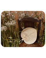 Produits Artisanaux Éventail de Mariage Personnalisé en Rotin Naturel et Verre, Rectangulaire, Style Art Déco, Rustique, Bohème Chic, Ferme, Écologique