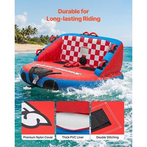 Tubo Gonfiabile Trainabile in PVC per 2 Persone, Capacità 340 Libbre, per Sport Acquatici - Product Image 4