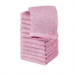 Vente directe d'usine, serviettes de visage en coton 100% plus grandes et plus épaisses, tricotées, écologiques, logo jacquard personnalisé de haute qualité, 32x32cm - Product Image 5