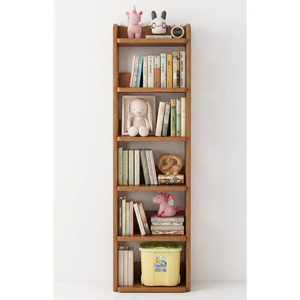 Étagère verticale moderne en teck massif, gain de place, pour chambre d'enfant et organisation de la maison - Product Image 1