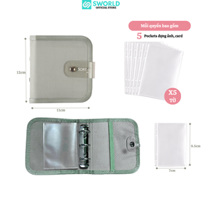 ซองใส่บัตรและรูปภาพพกพา SWORLD Sort-It ขนาด 7 นิ้ว พร้อมตัวล็อคแบบกด สีชมพูอ่อน 5 ช่อง จากโรงงานเย็บผ้า - Product Image 4