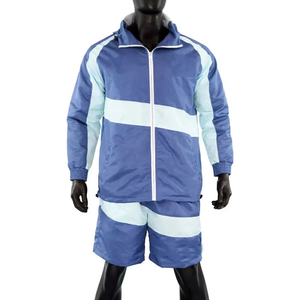 2026 OEM Windbreaker Manufacturer Drawstring Jacket Men's Color Jacket Custom Windbreaker Set Tracksuit - Product Image 1