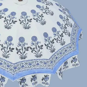 Sombrilla Plegable Moderna de Algodón para Exteriores, Parasol Decorativo para Fiestas con Estampado Indio, para Jardín, Protección Solar, Hecha a Mano (No se Apto para Máquinas) - Product Image 1