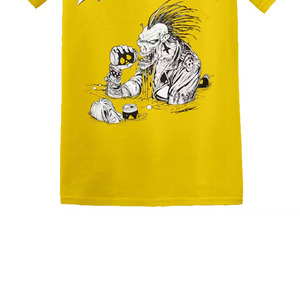 Camiseta de Estilo Punk para Hombre, Manga Corta, Cuello Redondo, Diseños Personalizados, Corte Holgado, 100% Algodón Tejido Transpirable - Product Image 3