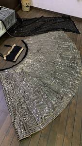 Vestido Lehenga Choli Negro con Lentejuelas Bordadas y Dupatta, Diseño de Diseñador, Largo hasta el Suelo, para Bodas y Fiestas, para Mujer, Invierno y Verano - Product Image 6