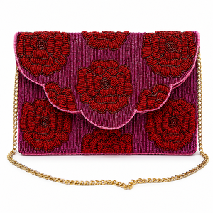 Luxury Handmade Floral Glass Beaded Flap <b>Clutch</b> Evening Bag Rose Embroidered Wedding Party Purse Designer Women OEM ODM Wholes - Product Image 2