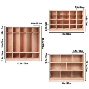 Armadietto Mobile con 20 Scomparti, Scaffale per Organizzazione Aula con 4x5 Cubicoli, Ripiano per Bambini - Product Image 5