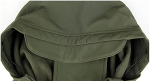 Veste de chasse imperméable en softshell vert olive pour homme, à manches longues, pour l'hiver, vêtement de chasse d'extérieur, design uni - Product Image 6