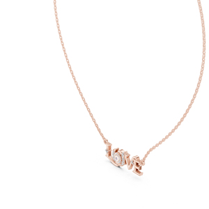 จี้เพชรทรงกลมทองคำโรสโกลด์ 14K สำหรับผู้หญิง |   ชุดลำลองสำหรับใส่ทุกวัน |   เพชรที่เพิ่งเพาะเลี้ยง - Product Image 5