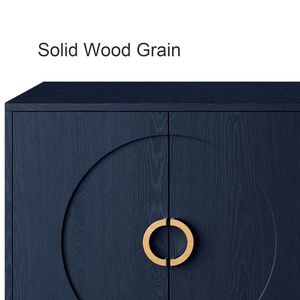 Modern 4-Door Lacquered Wooden <b>Sideboard</b> Buffet Server Cabinet for <b>Storage</b> in Living Room Entryway or Hallway - Product Image 5