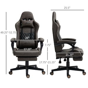 Sedia da Ufficio Ergonomica Marrone con Schienale Alto, Girevole e Reclinabile, Supporto Lombare, Certificata BIFMA, Poltrona Direzionale in Legno - Product Image 3
