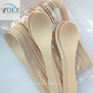 Cuillère à soupe jetable 100% biodégradable compostable couverts en bois de bouleau vente en gros d'ustensiles en bois jetables écologiques cuillère - Product Image 5