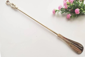 Chausse-pied de luxe en laiton massif avec poignée nœud marin, accessoire de dressing vintage pour la maison, les voyages et les cadeaux d'entreprise - Product Image 3