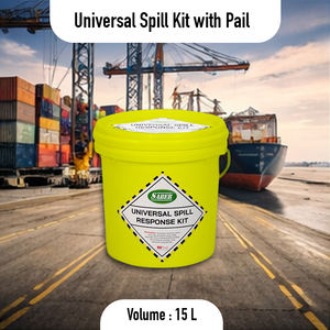 Kit Universal para Derrames de 15 Litros con Cubeta – Kit Portátil de Respuesta a Derrames de Aceite y Productos Químicos con Almohadillas de Alta Absorción - Product Image 2