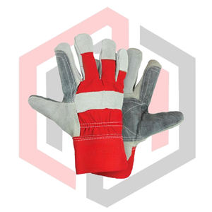 Gants de travail en cuir rouge et gris, résistants aux déchirures, respirants, antistatiques, paume en cuir, pour la lutte contre les incendies, anti-impact, anti-coupure - Product Image 1