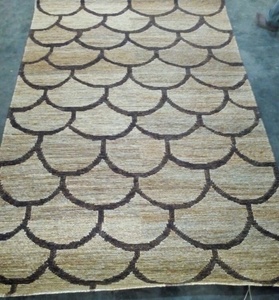 Alfombras de tejido plano de poliéster con respaldo de yute hechas a máquina al por mayor | Alfombra Dhurrie de diamante Vieira geométrica de pila baja antideslizante - Product Image 3