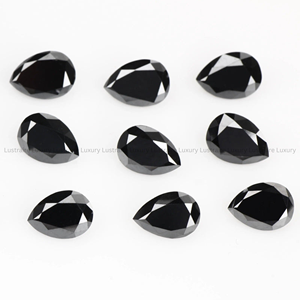 Diamante natural negro opaco de corte pera de 3.5 x 2.5 mm para la fabricación de joyas personalizadas como anillos, pendientes, collares y colgantes. - Product Image 6