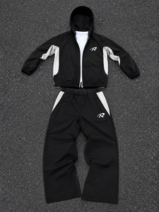 Chándal Unisex Transpirable de Algodón y Spandex con Bloques de Color, Capucha, Manga Larga, Ajuste Holgado, Casual, Deportivo, con Cordón Lateral - Product Image 2
