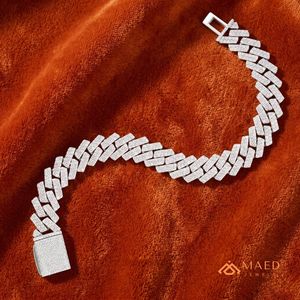 Bracelet chaîne en moissanite à double rangée plaqué or et argent, bijoux de mode pour fiançailles, usage quotidien, cadeau, Miami Chicago - Product Image 4