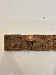 Vintage Teak Wood <b>Panel</b> Midcentury Modern Fine Embossed Carving Home Office Wall Hanging Outdoor Living Room Dining Furniture - Product Image 4