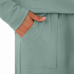 Conjunto Deportivo de Dos Piezas para Mujer, Sudadera con Capucha de Manga Larga y Pantalones Deportivos, Informal, de Felpa de Algodón Tejido - Product Image 5