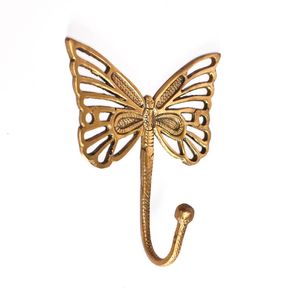 Brass Scallop Shell Decorative <b>Hooks</b> <b>Wall</b> Mount <b>Key</b> Rack and Towel <b>Hook</b> Metal Plant Pattern for Bathroom and Clothing Use - Product Image 4