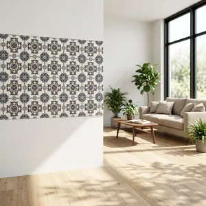 Azulejos de Pared Premium HG Golden Cracker 600x1200, Porcelana Esmaltada con Vetas Doradas de Gran Formato para Revestimiento de Paredes Interiores de Hoteles de Lujo - Product Image 2