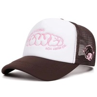 Kişiye Özel El Nakışı Logolu Erkek Spor Beyzbol Şapkaları Dokuma Yama Trucker Tarzı %100 Polyester Oxford Nefes Alabilen Su Geçirmez