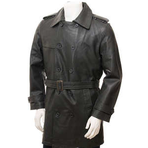 Chaquetas de Cuero para Hombre con Cuello Camisero Estilo Urbano / Chaqueta de Invierno de Cuero Hecha con Material 100% Transpirable - Product Image 5