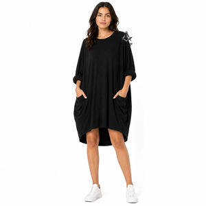 Robe longue en coton brodée pour femmes, insignes maçonniques héritages de la sororité grecque Delta Sigma |   Broderie personnalisée pour femmes de la confrérie - Product Image 1