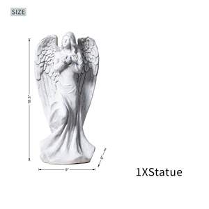 Estatua de Ángel de Óxido de Magnesio de 18.5' de Altura, Escultura Artística para Jardín Interior o Exterior - Product Image 4
