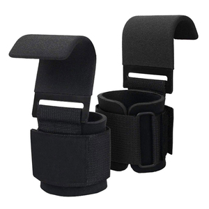 Crochets de musculation pour la musculation en salle, entraînement avec poids, soulevé de terre, tractions, avec rembourrage confortable pour les poignets et crochet métallique robuste - Product Image 3