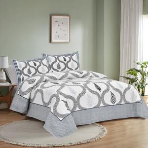 Parure de draps en coton indien imprimé sur mesure, faite à la main, avec deux taies d'oreiller à fermeture éclair - Product Image 2