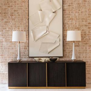 Handcrafted Solid Wood <b>Sideboard</b> Cabinet with Four Door Design and Multifunctional <b>Storage</b> for Bedroom Kitchen and Dining Areas - Product Image 3