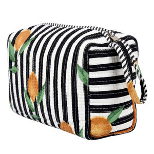 Printed Eco-Friendly Cotton Pouches Handmade Fabric <b>Zipper</b> <b>Storage</b> <b>Bags</b> Outdoor Cosmetic Travel Organizer Gift Pouches Retail - Product Image 1