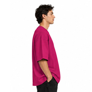 Camiseta Oversize para Hombre, 100% Algodón, Estampado Puff, Manga Corta, Cuello Redondo, Estilo Casual Urbano, Corte Holgado, Prenda de Moda Personalizada - Product Image 3