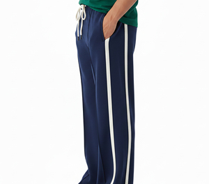 Pantalon de survêtement homme sur mesure, mi-lourd, vintage, délavé à l'acide, coupe ample, style décontracté baggy, en toile de lin/coton, avec cordon de serrage, à séchage rapide - Product Image 2