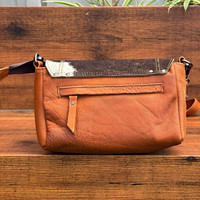 Tas selempang kulit sapi asli, dompet bahu Flap gaya mewah serbaguna mode wanita 2025