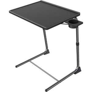 Adjustable 6 Height TV Dinner Tray Table Comfortable <b>Folding</b> TV Stand for <b>Bed</b> & Sofa Adjustable TV Tray on <b>Bed</b> Sofa - Product Image 1