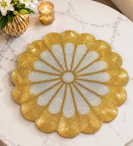 <b>Beaded</b> <b>Placemats</b> Set Home Decor <b>Placemats</b> Fashionable <b>Beaded</b> Table Coasters Mats & Pads - Product Image 3