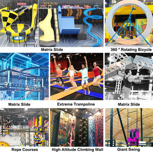 Petit parc de trampoline, zone de saut pour enfants avec parcours d'obstacles <span class=keywords><strong>et</strong></span> basket-ball pour centre commercial, école ou restaurant - Product Image 6