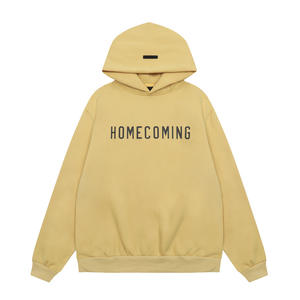 Conjunto de Sudadera con Capucha para Otoño/Invierno, Forro Polar, Letras con Transferencia Térmica, Estilo Casual Holgado, Estilo Urbano, Ajuste Cómodo - Product Image 2