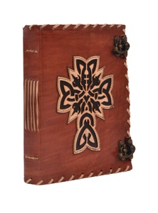 Cut Work Antique Designs Journaux en cuir véritable faits à la main Carnet de notes Couture latérale Papiers blancs vierges avec laiton antique C-Lock - Product Image 4