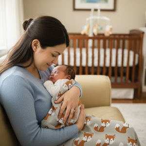 Manta de Bebé Moderna, Ecológica, Suave y Transpirable, 100% Algodón Tejido, 70x100 cm, Ligera, para Uso en las Cuatro Estaciones, para Cama Infantil - Product Image 2
