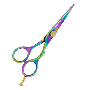 Professional Salon Hair Cutting Scissors Stainless Steel <b>Blade</b> Multi-Color Design Gold Adjustment Screw Sharp Medium Handle - Product Image 2