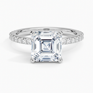แหวน BOJ รุ่น 0135 ทรง Asscher Cut เงินแท้ 925 ประดับเพชรเม็ดเดี่ยวทรงเล็กหรูหรา น้ำหนัก 2 กะรัต สี D ความสะอาด VVS1 เพชรโมอิสซาไนต์ รับรองโดย GRA - Product Image 1