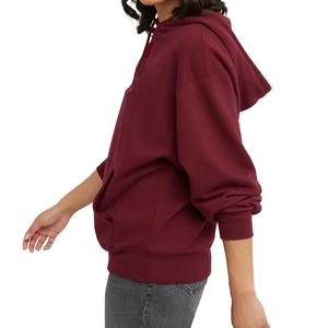 Sudadera con Capucha de Mujer de Moda con Hombros Caídos, Holgada y Oversize, de Mezcla de Algodón Forrada, Ajuste Relajado para Streetwear Moderno - Product Image 2