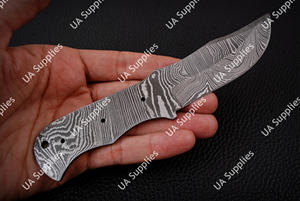 Lame vierge personnalisée OEM en acier Damas 8 pouces pour fabrication de couteaux, vente en gros, haute qualité, 67 couches, pour la chasse, la pêche, le camping, le bushcraft, le bricolage - Product Image 4