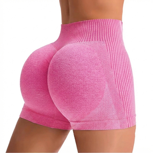 Shorts Deportivos para Mujer, para Gimnasio, Running y Yoga, con Cierre de Cordón, Logotipo Personalizado, Transpirables, Teñido Liso, Cintura Media, para Ciclismo - Product Image 3